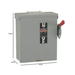 60 Amp 240-Volt Fusible Outdoor General-Duty Safety Switch -Home Electronics Shop ge safety switches tg3222r 76 1000