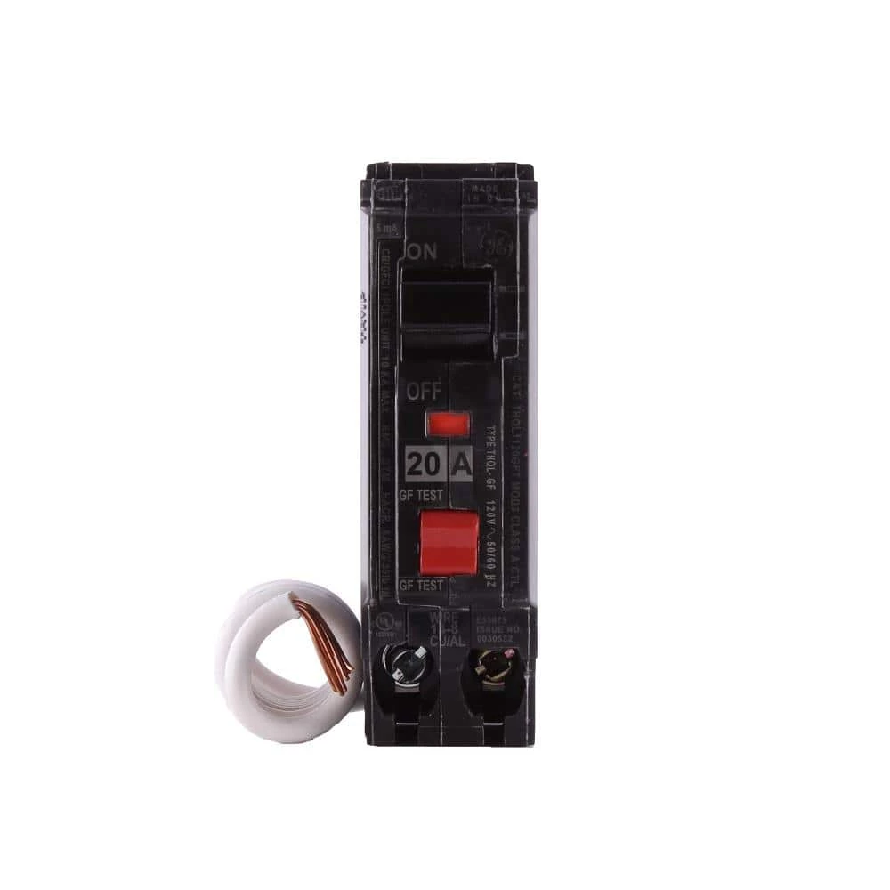 20 Amp Single Pole Ground Fault Breaker with Self-Test by GE 4 20 Amp Single Pole Ground Fault Breaker with Self-Test by GE - Image 4