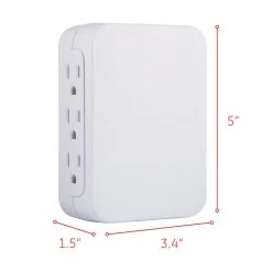 6-Outlet Side Access Pro Surge Protector Tap -Home Electronics Shop ge surge protectors 33805 1f 1000