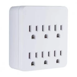 6-Outlet Pro Surge Tap, White