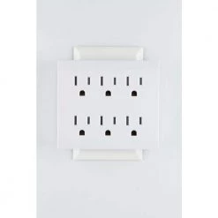 6-Outlet Surge Protector Tap with Tamper Resistant, White -Home Electronics Shop ge surge protectors 37155 4f 1000
