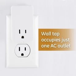 1-Outlet Surge Protector with End of Service Alarm, 1080J, White -Home Electronics Shop ge surge protectors 38124 fa 1000