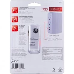 Side Access 5-Outlet 2 USB Pro Surge Protector Tap, White -Home Electronics Shop ge surge protectors 38314 76 1000