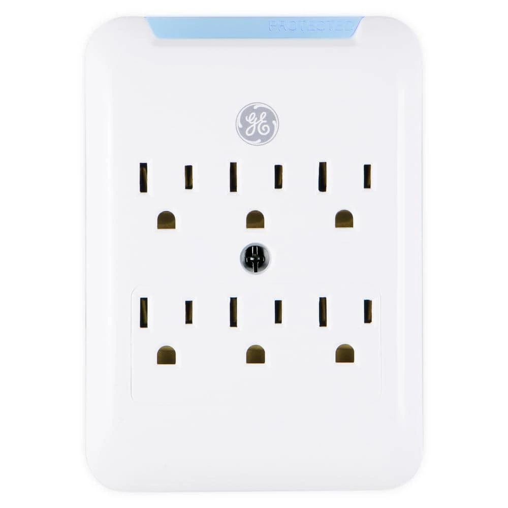 6-Outlet Pro Surge Protector Tap, White 1 6-Outlet Pro Surge Protector Tap, White