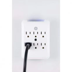 6-Outlet Pro Surge Protector Tap, White 12 6-Outlet Pro Surge Protector Tap, White -Home Electronics Shop ge surge protectors 38431 fa 1000