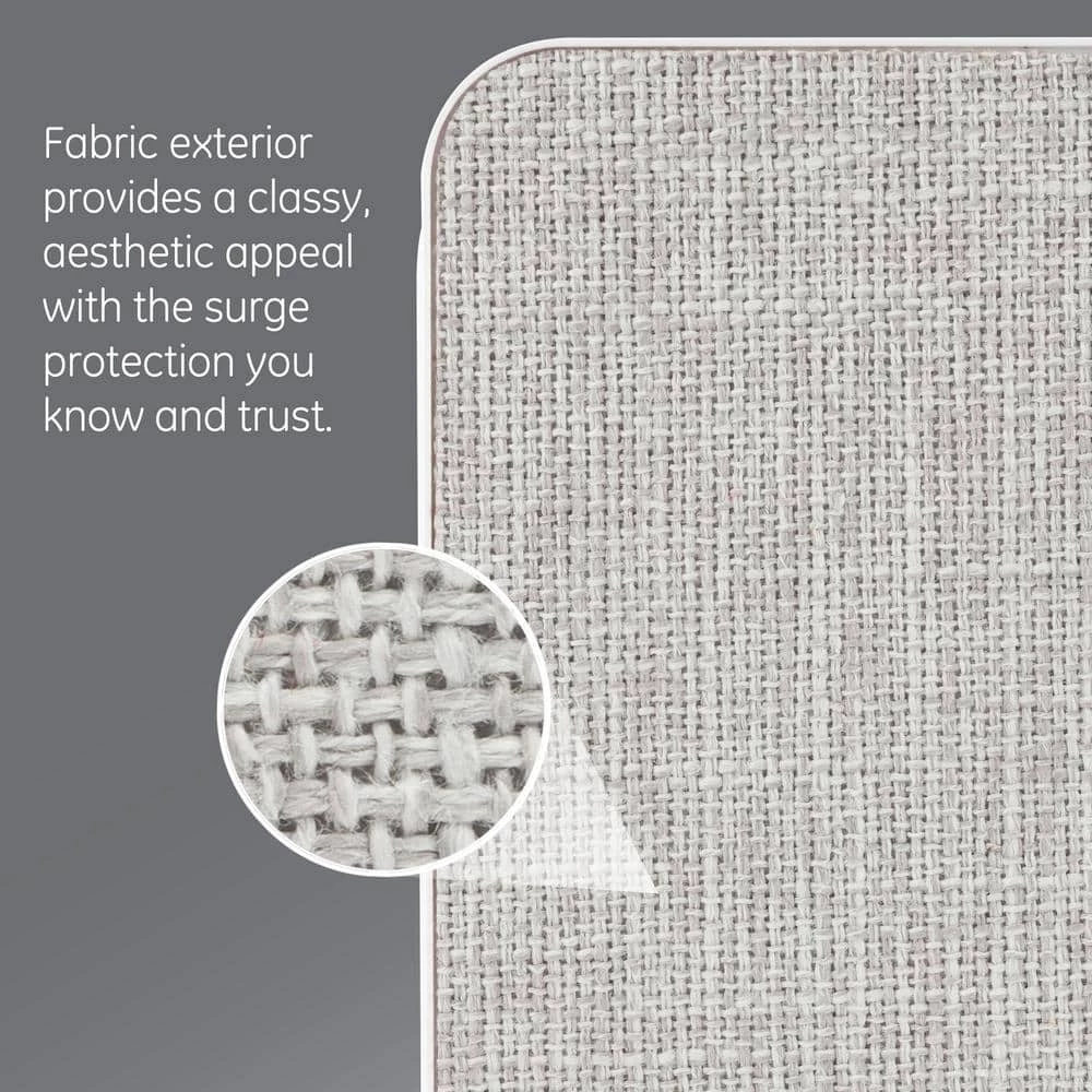 6-Outlet Side Access Surge Protector Wall Tap with Fabric Cover 3 6-Outlet Side Access Surge Protector Wall Tap with Fabric Cover - Image 3