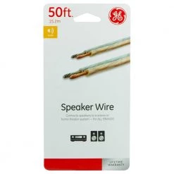 50 ft. Universal Direct Speaker Wire in Clear Jacket by GE 6 50 ft. Universal Direct Speaker Wire in Clear Jacket by GE -Home Electronics Shop ge telephone cords 33594 4f 1000