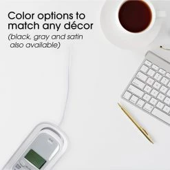 50 ft. Ultra-Thin Phone Line Cord - White by GE -Home Electronics Shop ge telephone cords 76325 44 1000