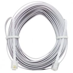 50 ft. Ultra-Thin Phone Line Cord - White by GE