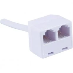 25 ft. Dual Jack Line Cord - White by GE 8 25 ft. Dual Jack Line Cord - White by GE -Home Electronics Shop ge telephone cords 76572 1f 1000