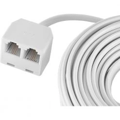 25 ft. Dual Jack Line Cord - White by GE