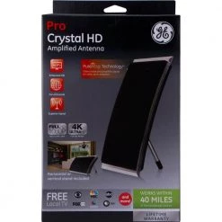 Pro Crystal Indoor Amplified HDTV Antenna, 50-Mile Range, VHF UHF 1080P 4K Ready -Home Electronics Shop ge tv antennas 34134 76 1000