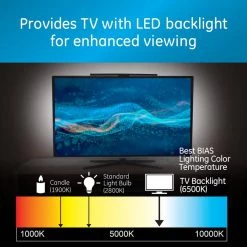 LED Bias Light HD TV Antenna, Improves Picture Quality, Reduces Eye Strain, Indoor, 4K 1080P Digital HDTV VHF UHF by GE 13 LED Bias Light HD TV Antenna, Improves Picture Quality, Reduces Eye Strain, Indoor, 4K 1080P Digital HDTV VHF UHF by GE -Home Electronics Shop ge tv antennas 53592 4f 1000