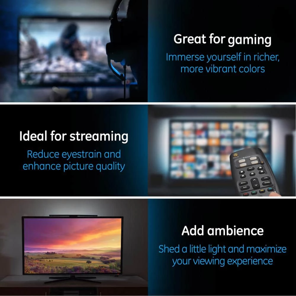 LED Bias Light HD TV Antenna, Improves Picture Quality, Reduces Eye Strain, Indoor, 4K 1080P Digital HDTV VHF UHF by GE 9 LED Bias Light HD TV Antenna, Improves Picture Quality, Reduces Eye Strain, Indoor, 4K 1080P Digital HDTV VHF UHF by GE - Image 9