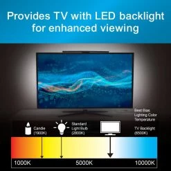 Indoor HDTV LED Antenna with Color-changing Lighting, 45-Mile Range, VHF UHF 1080P 4K Ready -Home Electronics Shop ge tv antennas 57284 c3 1000