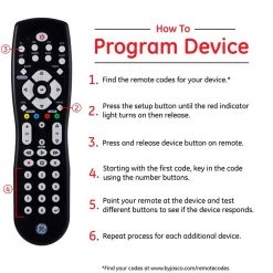 8-Device Universal Remote Control Control, Black by GE -Home Electronics Shop ge universal remotes 26607 44 1000