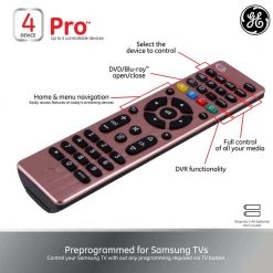4-Device Universal TV Remote Control in Rose by GE -Home Electronics Shop ge universal remotes 32934 1f 1000