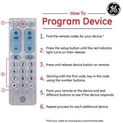 2-Device Big Button Universal TV Remote Control in Silver by GE -Home Electronics Shop ge universal remotes 33701 44 1000