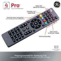 4-Device Universal TV Remote Control in Brushed Graphite by GE 9 4-Device Universal TV Remote Control in Brushed Graphite by GE -Home Electronics Shop ge universal remotes 33711 4f 1000