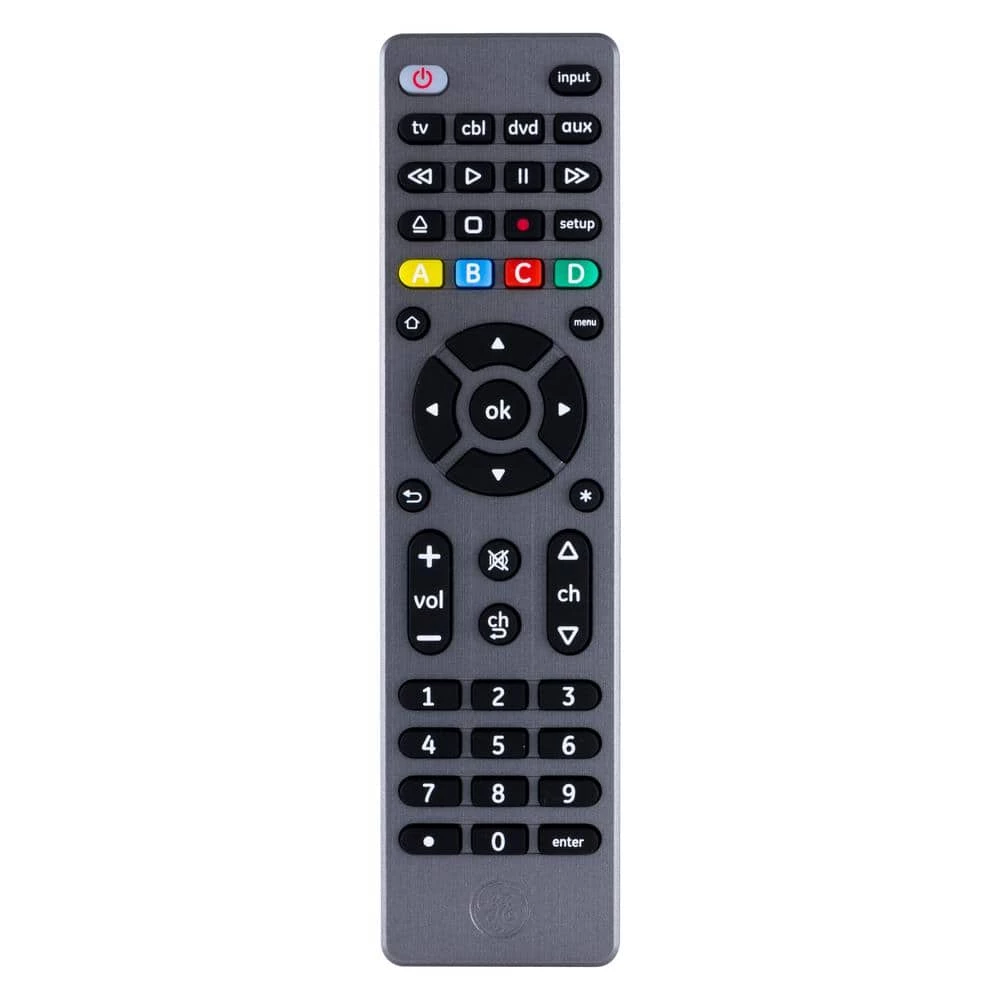 4-Device Universal TV Remote Control in Brushed Graphite by GE 1 4-Device Universal TV Remote Control in Brushed Graphite by GE