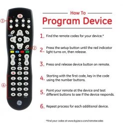GE Universal Remote Control 8 DVR Device Black -Home Electronics Shop ge universal remotes 33715 44 1000