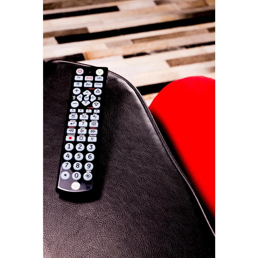 4-Device Backlit Big Button Universal TV Remote Control in Black by GE 2 4-Device Backlit Big Button Universal TV Remote Control in Black by GE - Image 2