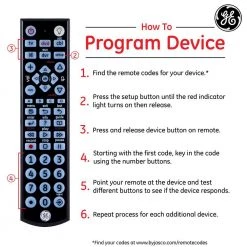 4-Device Backlit Big Button Universal TV Remote Control in Black by GE 14 4-Device Backlit Big Button Universal TV Remote Control in Black by GE -Home Electronics Shop ge universal remotes 34455 fa 1000