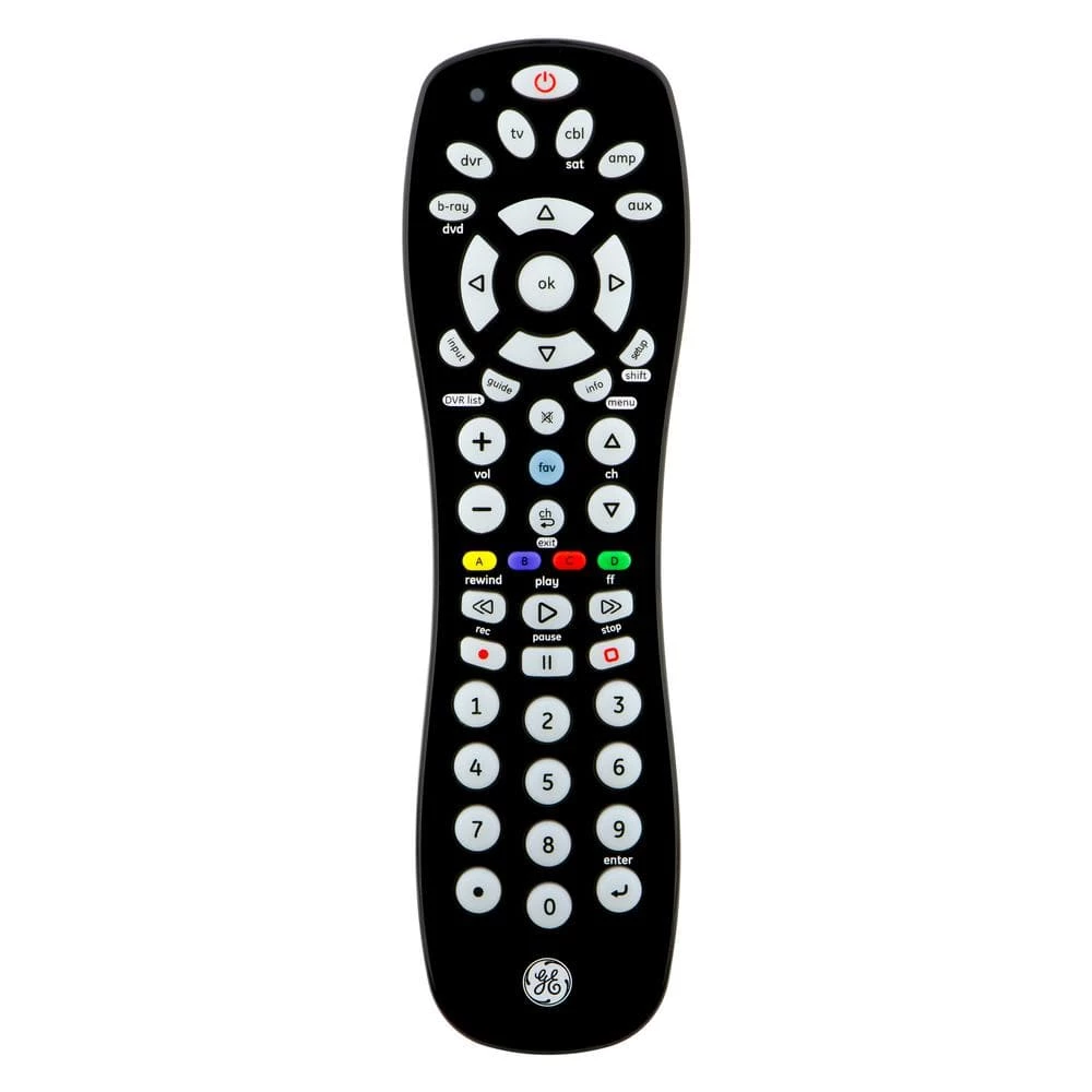6-Device Universal TV Remote Control in Black by GE 1 6-Device Universal TV Remote Control in Black by GE