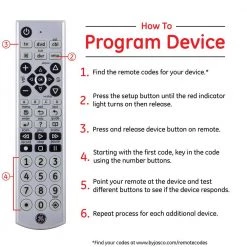 4-Device Remote Control Universal Silver by GE -Home Electronics Shop ge universal remotes 34931 44 1000