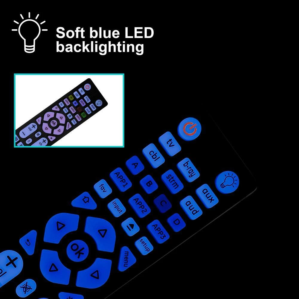 6-Device Universal Remote Control, Streaming in Brushed Black by GE 5 6-Device Universal Remote Control, Streaming in Brushed Black by GE - Image 5