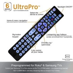 6-Device Universal Remote Control, Streaming in Brushed Black by GE 8 6-Device Universal Remote Control, Streaming in Brushed Black by GE -Home Electronics Shop ge universal remotes 47504 4f 1000