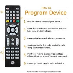 4-Device Backlit Universal Remote TV Control in Brushed Black by GE -Home Electronics Shop ge universal remotes 48843 44 1000