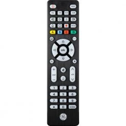 4-Device Backlit Universal Remote TV Control in Brushed Black by GE
