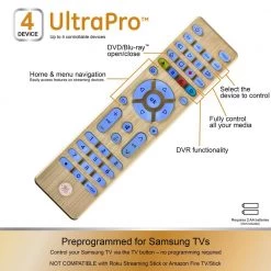4-Device Backlit Universal TV Remote Control in Brushed Gold by GE -Home Electronics Shop ge universal remotes 48845 1f 1000