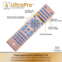 4-Device Backlit Universal TV Remote Control in Brushed Rose Gold by GE -Home Electronics Shop ge universal remotes 48846 1f 1000