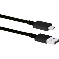 6.5 ft. USB-C to USB-A Charge and Sync Cable, Black -Home Electronics Shop ge usb cables 33780 1f 1000