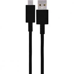 6.5 ft. USB-C to USB-A Charge and Sync Cable, Black -Home Electronics Shop ge usb cables 33780 4f 1000