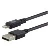 USB to Lightning Cable, 6 ft., Black by GE