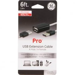 Pro 6 ft. USB Extension Cable by GE 9 Pro 6 ft. USB Extension Cable by GE -Home Electronics Shop ge usb cables 36594 44 1000