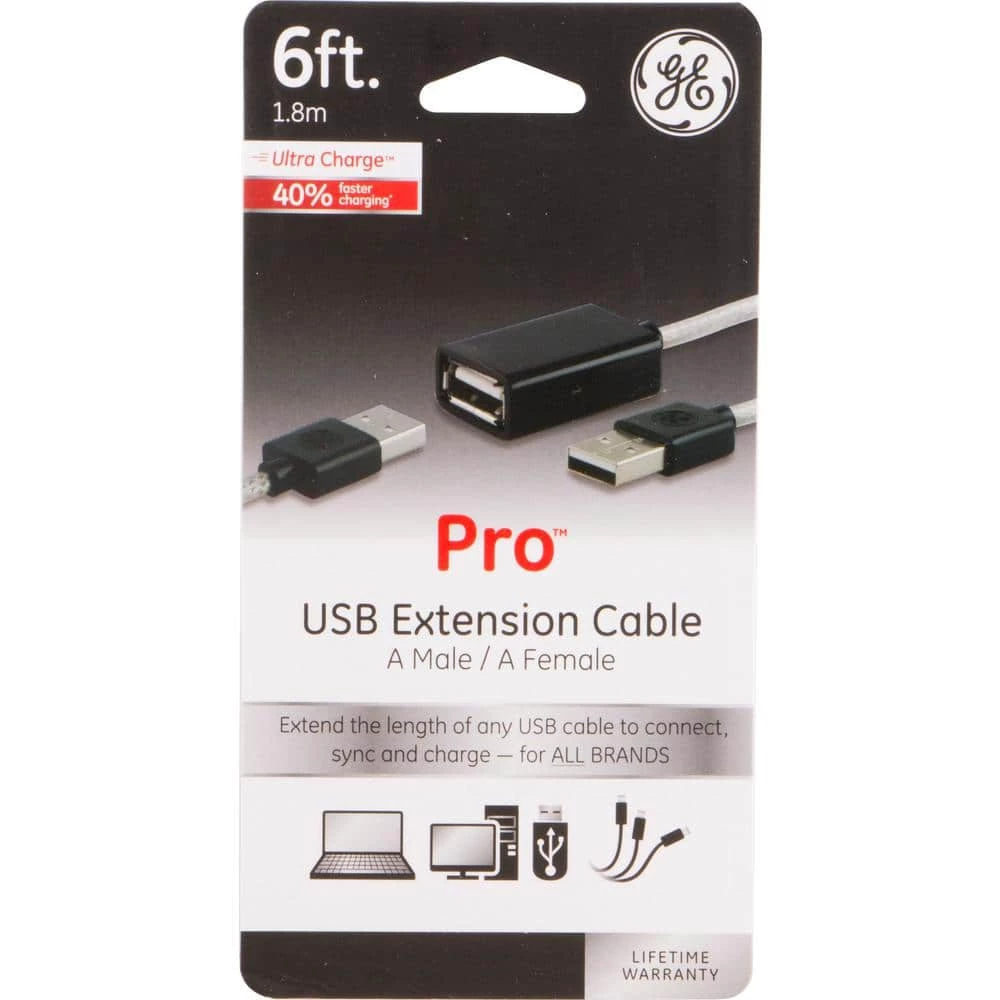 Pro 6 ft. USB Extension Cable by GE 5 Pro 6 ft. USB Extension Cable by GE - Image 5
