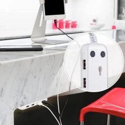 UltraPro 4-Port USB Power Strip with 6 ft. Braided Cord by GE -Home Electronics Shop ge usb cables 44139 t1 76 1000