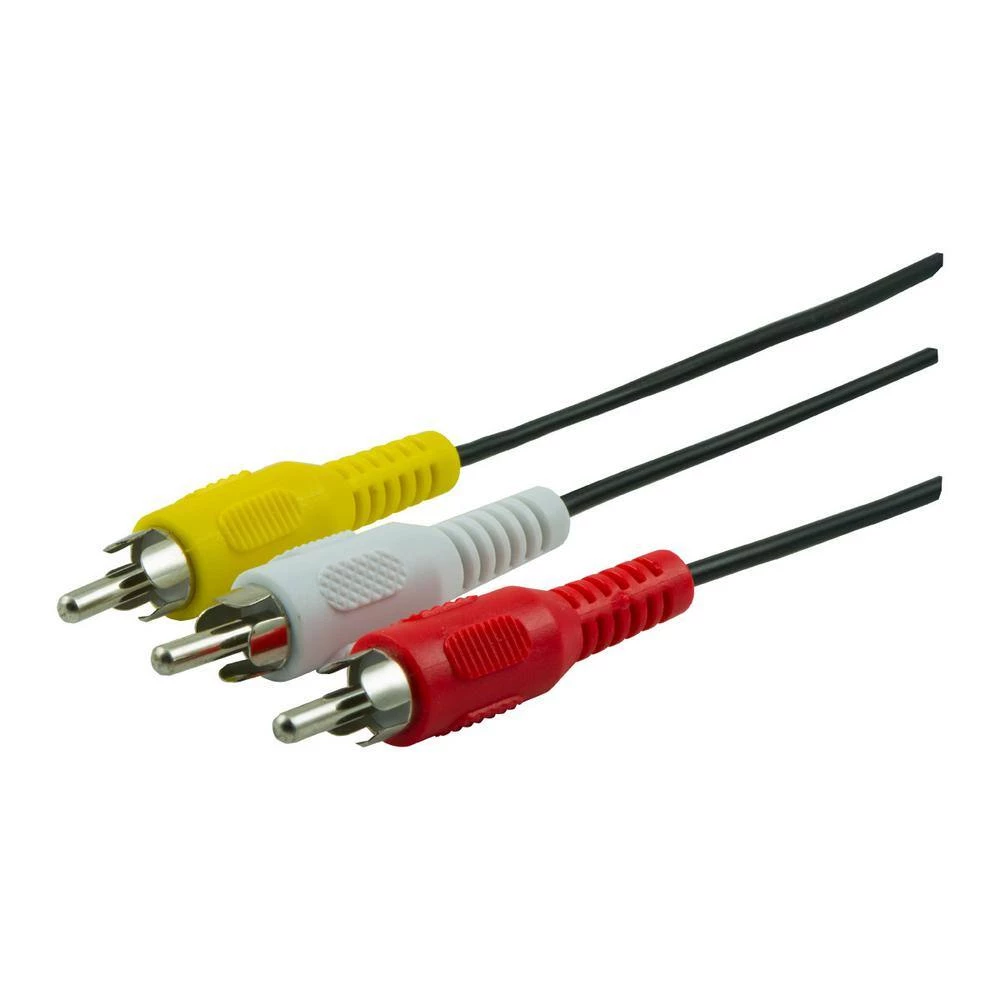 6 ft. RCA Audio/Video Cable with Red, White and Yellow Ends by GE 2 6 ft. RCA Audio/Video Cable with Red, White and Yellow Ends by GE - Image 2
