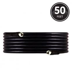 50 ft. RG6 Dual Shield Coaxial Cable with F-Type Connectors in Black by GE