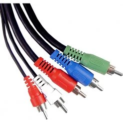 6 ft. Component RCA Audio/Video Cable with Red, Green, White, and Blue Ends by GE