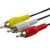 6 ft. Composite RCA Audio/Video Cable with Red, White, and Yellow Ends by GE