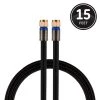 15 ft. RG6 In-Wall Rated Quad Shield Coaxial Cable in Black by GE