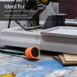 Heavy Duty Connector Grounded with Black Metal Clamp, Orange 10 Heavy Duty Connector Grounded with Black Metal Clamp, Orange -Home Electronics Shop ge wire connectors wire terminals 18190 44 1000