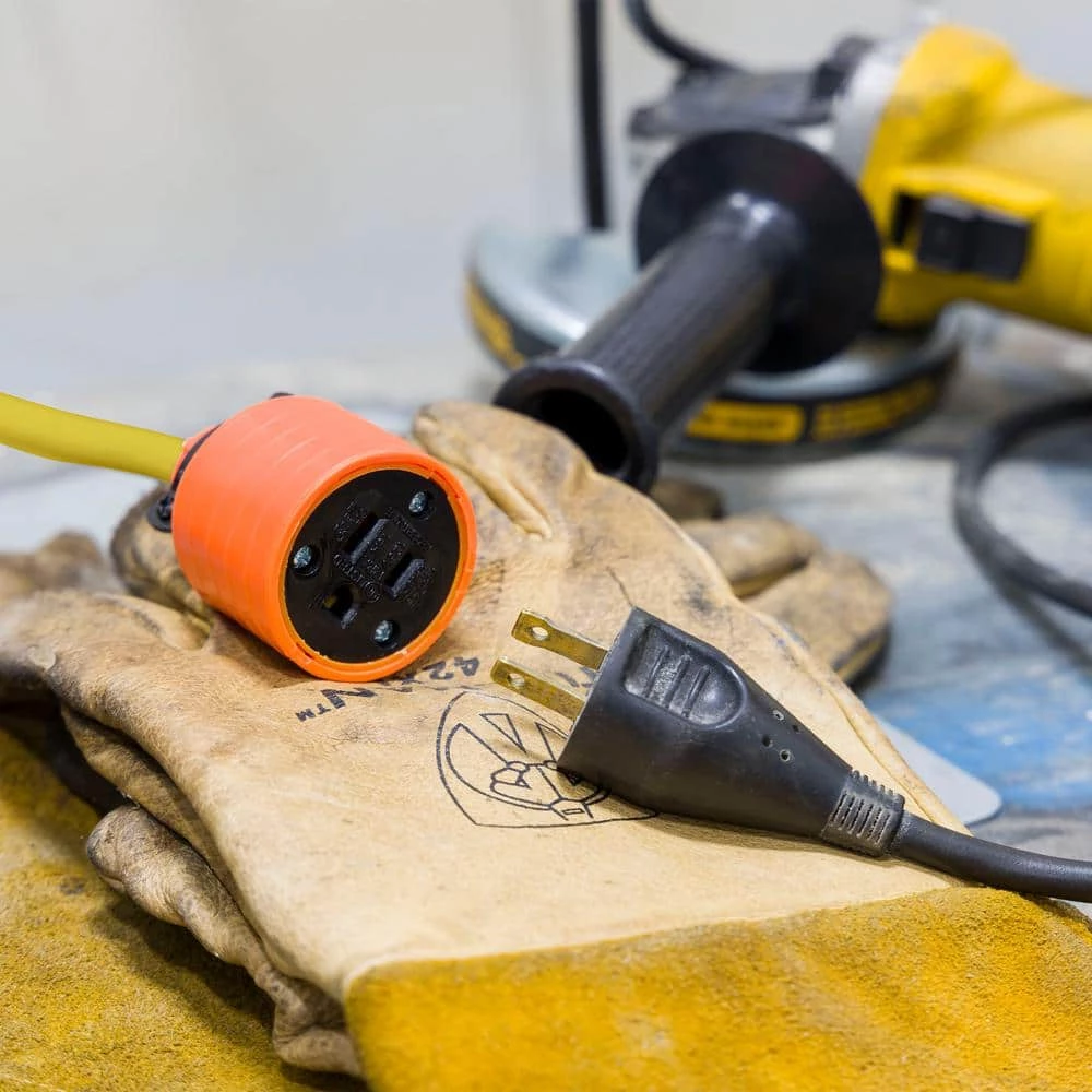 Heavy Duty Connector Grounded with Black Metal Clamp, Orange 6 Heavy Duty Connector Grounded with Black Metal Clamp, Orange - Image 6