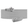 25 ft. 16/3 3-Outlet Office Extension Cord with Low-Profile Flat Plug, Gray by GE