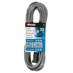20 ft. 16/2 SVT Small Appliance Extension Cord, Gray by Woods
